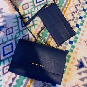 MK small crossbody with attached wallet